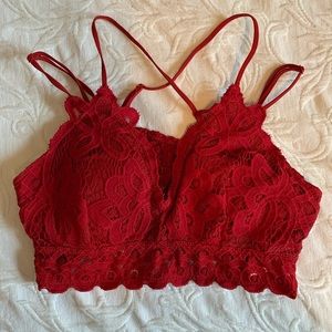 Lace Red Bralette